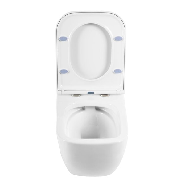 BelBagno ALPINA Унитаз подвесной безободковый с сиденьем дюропласт soft close, BB10100CHR/SC