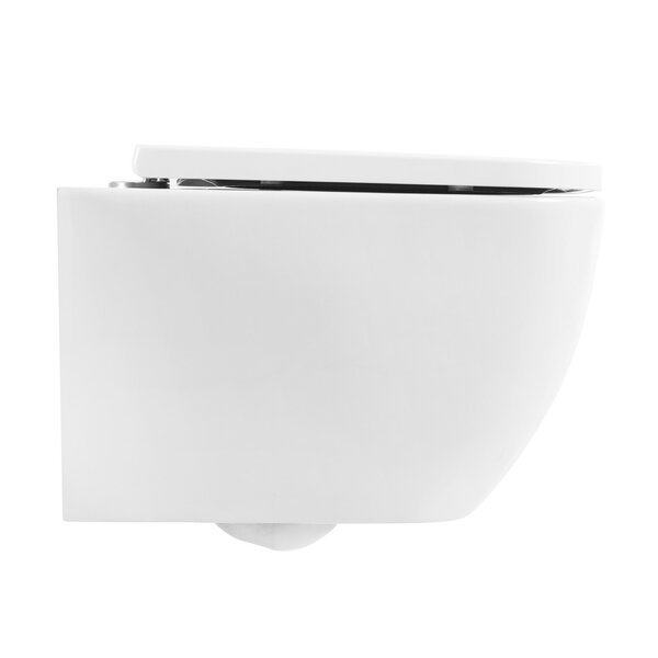 BelBagno ALPINA Унитаз подвесной безободковый с сиденьем дюропласт soft close, BB10100CHR/SC