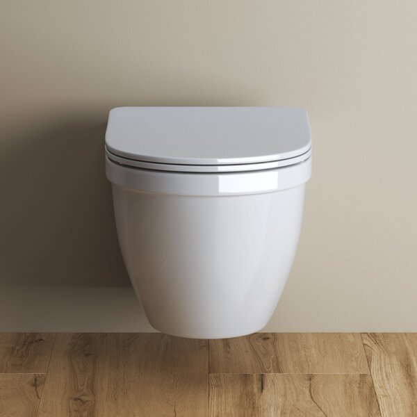 BelBagno LOTO Чаша унитаза подвесного c креплением и сиденьем дюропласт soft close BB070CHR/SC