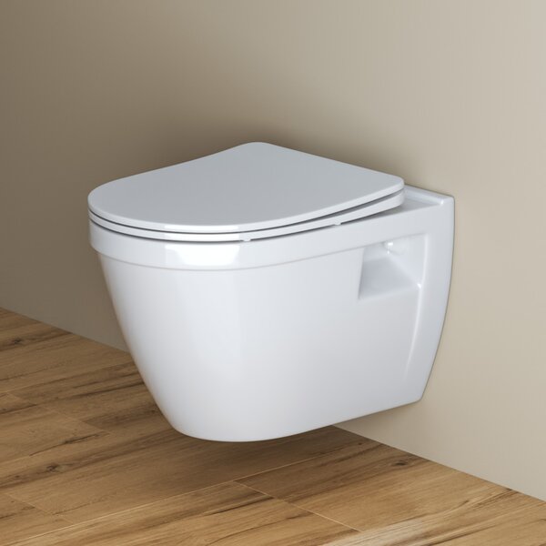 BelBagno LOTO Чаша унитаза подвесного c креплением и сиденьем дюропласт soft close BB070CHR/SC