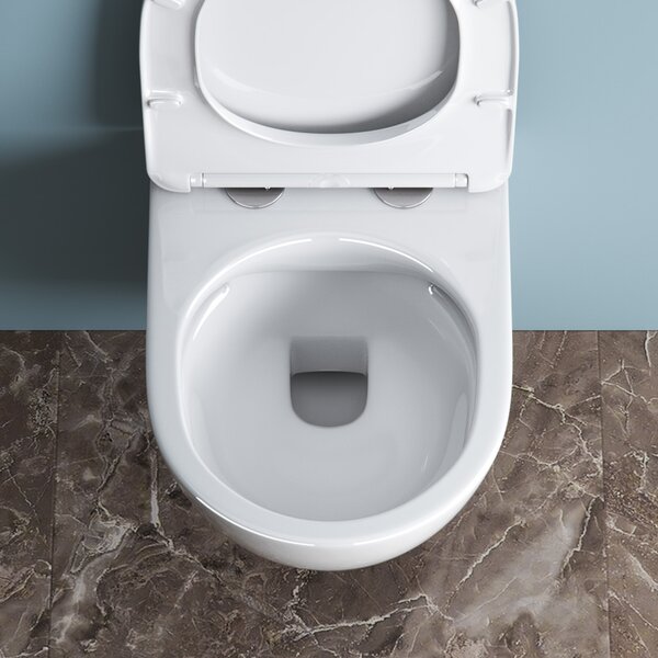 BelBagno UNO Чаша унитаза подвесного c креплением и сиденьем дюропласт soft close BB3105CHR/SC