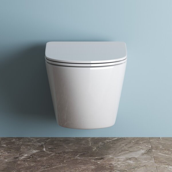 BelBagno UNO Чаша унитаза подвесного c креплением и сиденьем дюропласт soft close BB3105CHR/SC