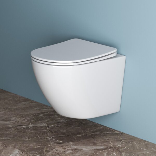 BelBagno UNO Чаша унитаза подвесного c креплением и сиденьем дюропласт soft close BB3105CHR/SC