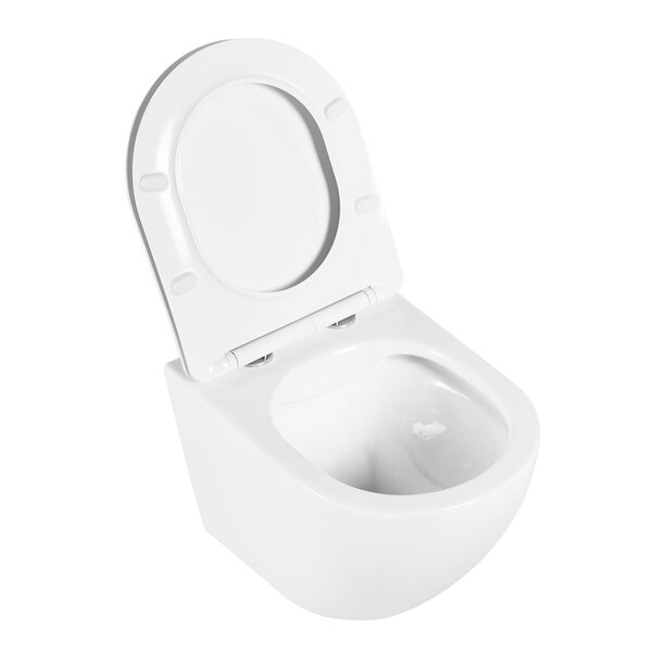 BelBagno UNO Чаша унитаза подвесного c креплением и сиденьем дюропласт soft close BB3105CHR/SC