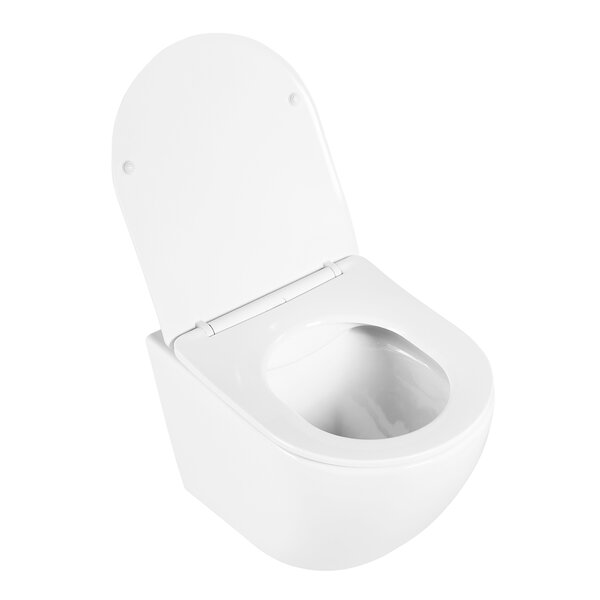 BelBagno UNO Чаша унитаза подвесного c креплением и сиденьем дюропласт soft close BB3105CHR/SC