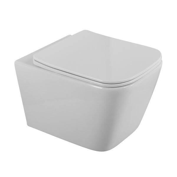 BelBagno DUE 2.0 Унитаз подвесной безободковый с сиденьем дюропласт soft close BB7107CHR/SC