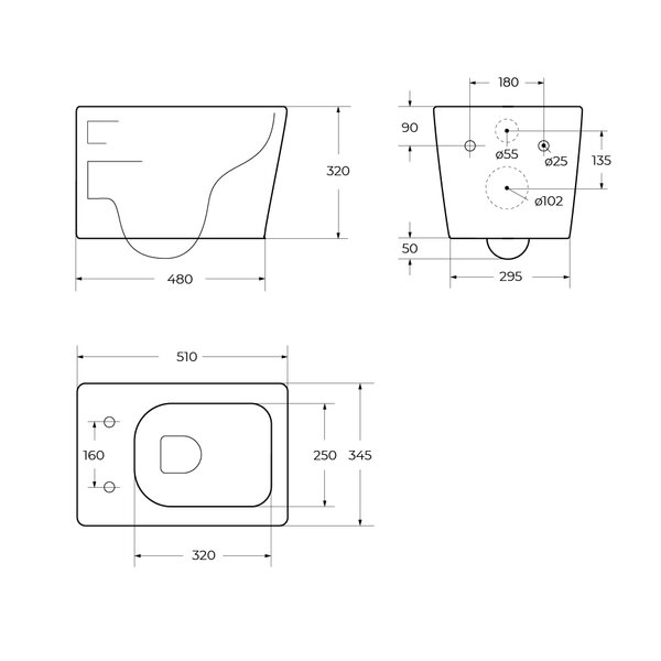 BelBagno DUE 2.0 Унитаз подвесной безободковый с сиденьем дюропласт soft close BB7107CHR/SC