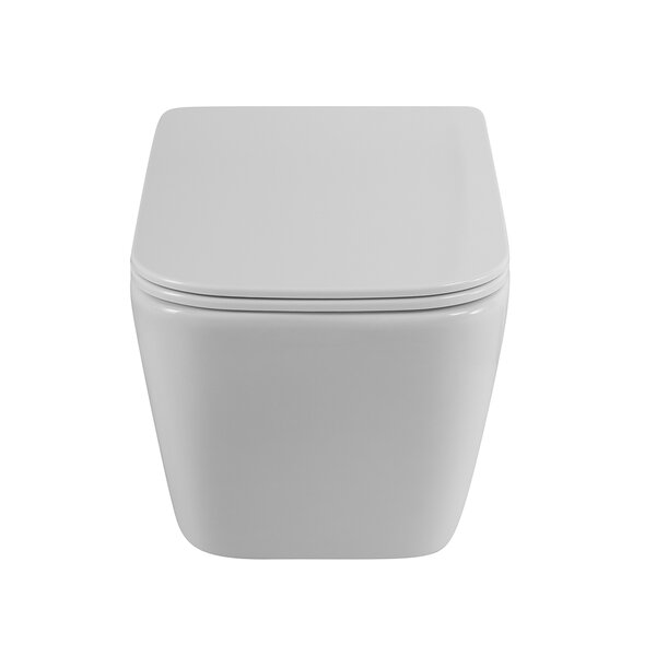 BelBagno DUE 2.0 Унитаз подвесной безободковый с сиденьем дюропласт soft close BB7107CHR/SC