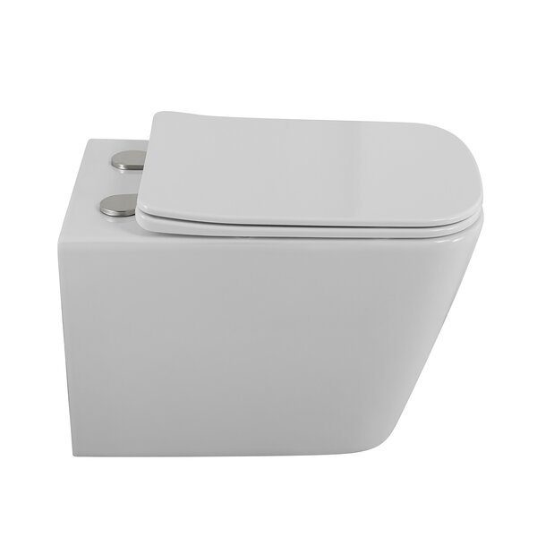 BelBagno DUE 2.0 Унитаз подвесной безободковый с сиденьем дюропласт soft close BB7107CHR/SC