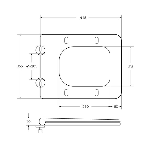 LUCE-TOR Унитаз подвесной безободковый с сиденьем дюропласт soft close, BB076CH-TOR/SC