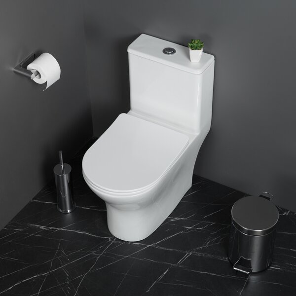 BelBagno LOUNGE Унитаз-моноблок с сиденьем дюропласт soft close, P-trap BB8618CPR-MN/SC