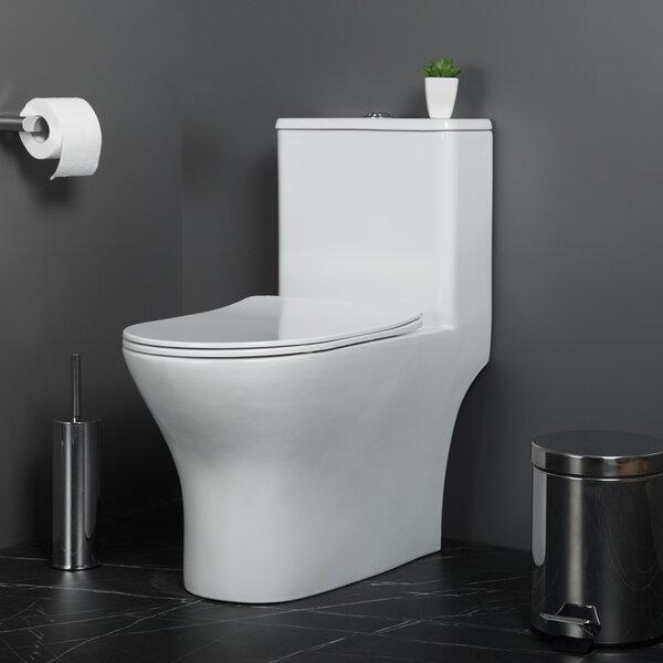 BelBagno LOUNGE Унитаз-моноблок с сиденьем дюропласт soft close, P-trap BB8618CPR-MN/SC