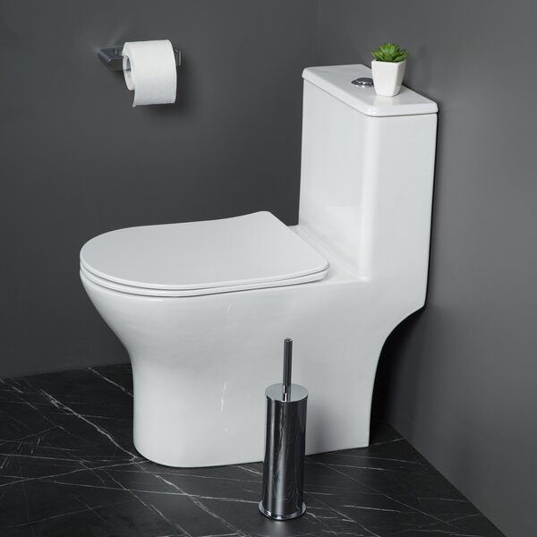 BelBagno LOUNGE Унитаз-моноблок с сиденьем дюропласт soft close, P-trap BB8618CPR-MN/SC