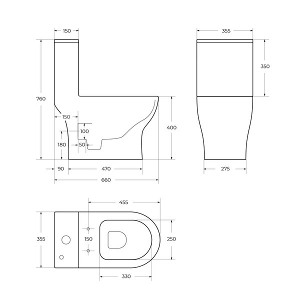 BelBagno NEON Унитаз-моноблок с сиденьем дюропласт soft close, P-trap BB8617CPR-MN/SC