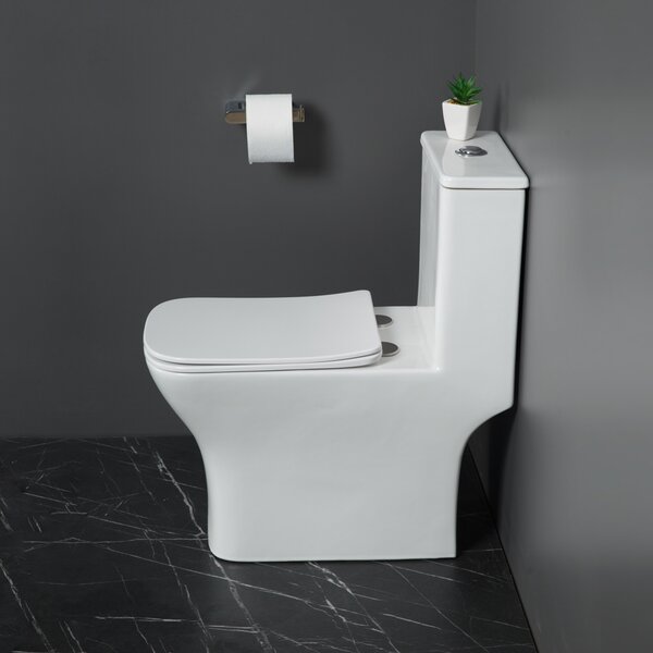 BelBagno NEON Унитаз-моноблок с сиденьем дюропласт soft close, P-trap BB8617CPR-MN/SC