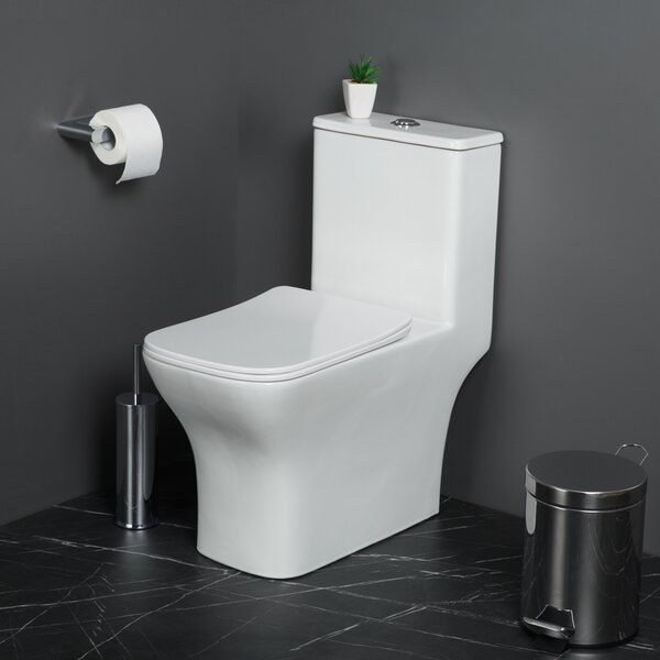 BelBagno NEON Унитаз-моноблок с сиденьем дюропласт soft close, P-trap BB8617CPR-MN/SC