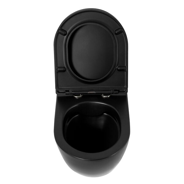 Комплект 4 в 1 Унитаз подвесной BelBagno COLORATO BB062CHR-MB с сиденьем BB062SC-MB + Система инсталляции для унитазов BelBagno BB002-80 с кнопкой смыва BB007-PR-NERO.M