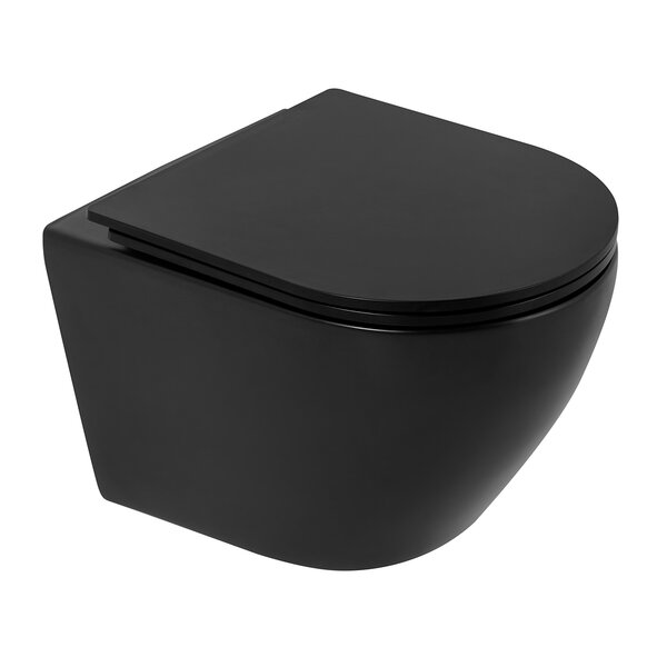 Комплект 4 в 1 Унитаз подвесной BelBagno COLORATO BB062CHR-MB с сиденьем BB062SC-MB + Система инсталляции для унитазов BelBagno BB002-80 с кнопкой смыва BB007-PR-NERO.M