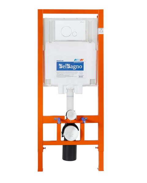 Комплект 4 в 1 Унитаз подвесной BelBagno AMANDA BB051CHR с сиденьем BB051SC + Система инсталляции для унитазов BelBagno BB002-80 с кнопкой смыва BB014-SR-BIANCO