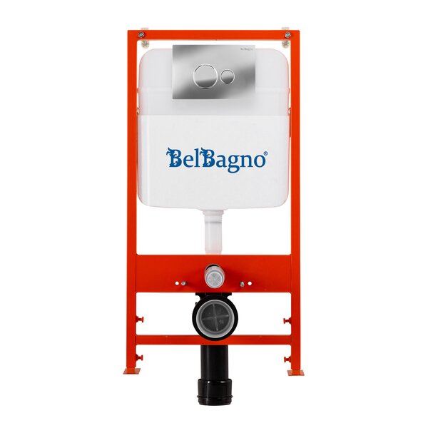 Комплект 3 в 1 Унитаз подвесной с сиденьем BelBagno UNO-TOR BB5177CH-TOR/SC + Система инсталляции 2 в 1 BelBagno BB026/BB081CR