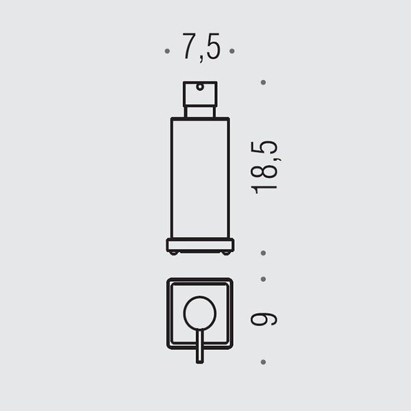 B9317.OM-VAN Colombo Look Дозатор для жидкого мыла настольный, цвет: PVD золото матовое/матовое стекло