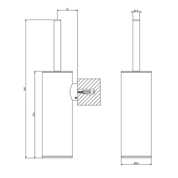 Gessi Emporio accessories Ершик настенный, цвет: Chrome 38957#031