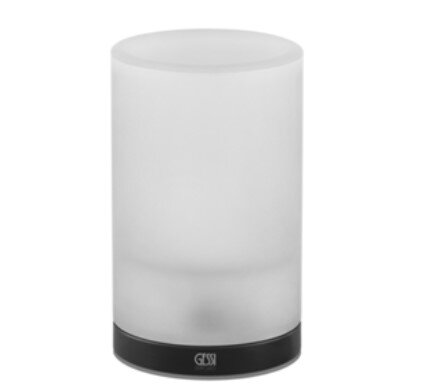 GESSI Emporio Accessories Стакан настольный, сатинированное стекло, держатель Black XL  38833#299
