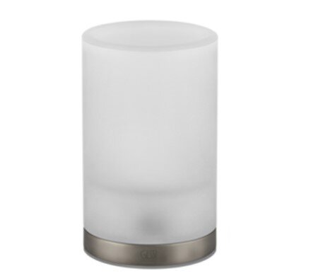 GESSI Emporio Accessories Стакан настольный, сатинированное стекло, держатель Finox Brushed Nickel 38833#149