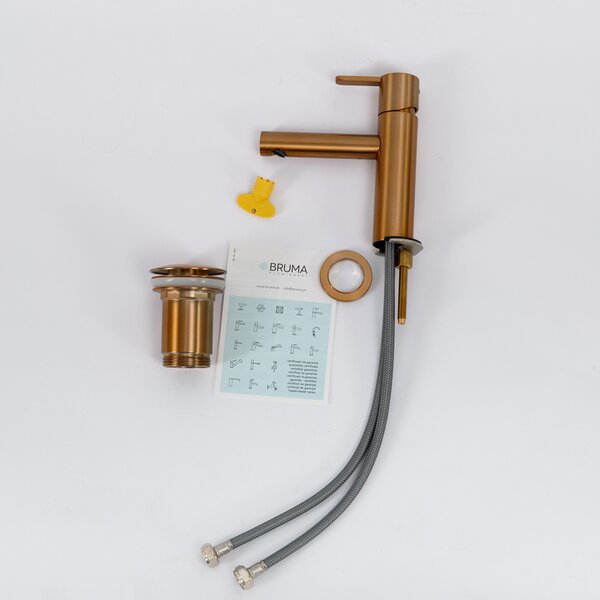 Смеситель для раковины CEZARES LEAF-LSM1-SS, цвет медь