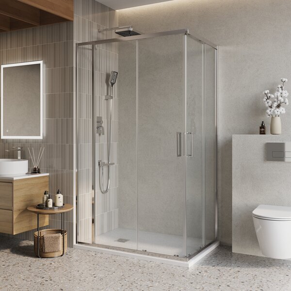 Душевой уголок BelBagno LUCE-AH-21-110/80-C-Cr