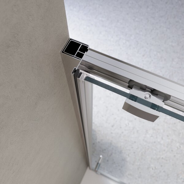 Душевая дверь BelBagno LUCE-BF-1-140-C-Cr, стекло прозрачное, регулировка 138,5-141,5 см