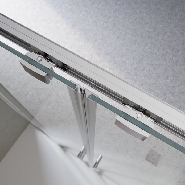 Душевая дверь BelBagno LUCE-BF-2-140-C-Cr, стекло прозрачное, регулировка 138,5-141,5 см