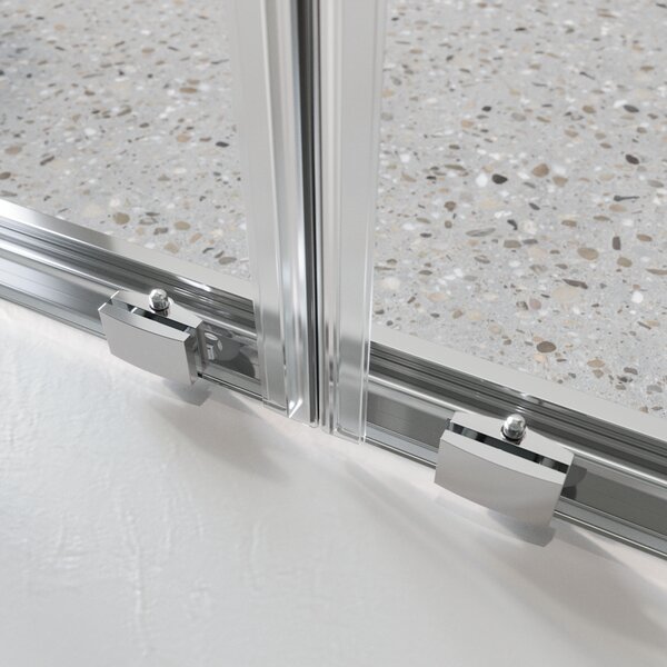 Душевая дверь BelBagno LUCE-BF-2-160-C-Cr, стекло прозрачное, регулировка 158,5-161,5 см