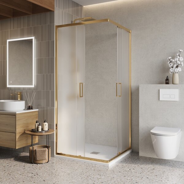 Душевой уголок BelBagno LUCE-A-2-90-P-ORO