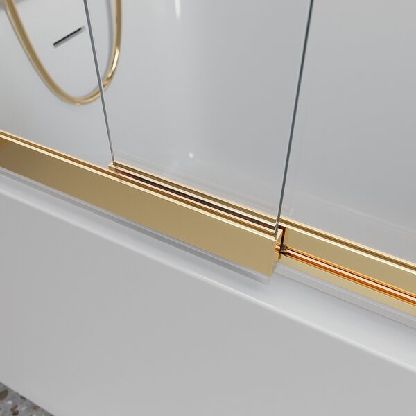 Душевая шторка на ванну BelBagno LUCE-VF-11-90/145-C-ORO