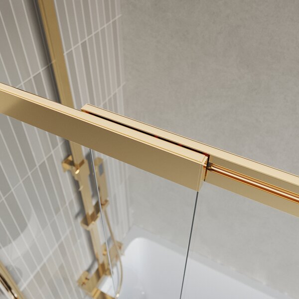 Душевая шторка на ванну BelBagno LUCE-VF-11-90/145-C-ORO