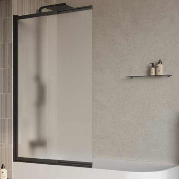 Душевая шторка на ванну BelBagno LUCE-VF-11-90/145-P-NERO
