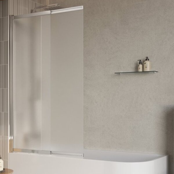 Душевая шторка на ванну BelBagno LUCE-VF-11-90/145-P-Cr