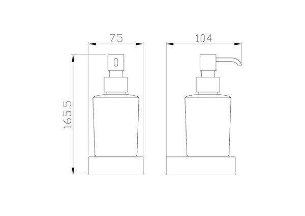 Дозатор мыла WONZON & WOGHAND LOTTE, Брашированное золото (WW-8333-BG)