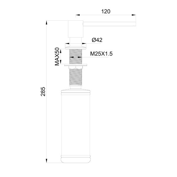 Дозатор мыла WONZON & WOGHAND, Белый матовый (WW-88SD02-MW)
