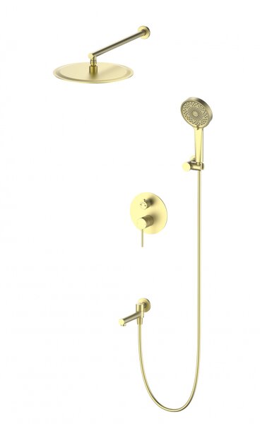 Душевая система встраиваемая WONZON & WOGHAND STICK, Брашированное золото (WW-88939017- BG)