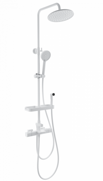 Душевая система с термостатом WONZON & WOGHAND Plate, Белый матовый (WW-C3017-A1-MW)