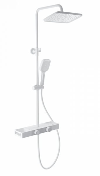 Душевая система с термостатом WONZON & WOGHAND Shelf, Белый матовый (WW-B3552-MW)