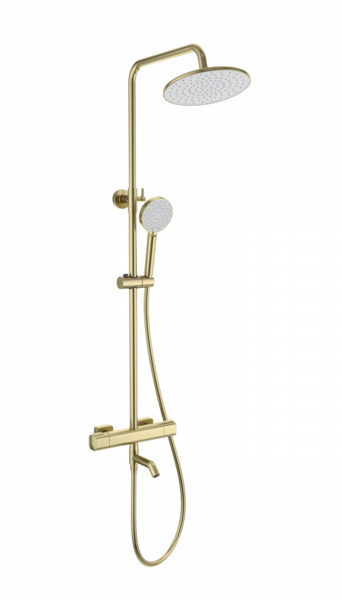 Душевая система с термостатом WONZON & WOGHAND STAY 1, Брашированное золото (WW-B3051-A1- BG)