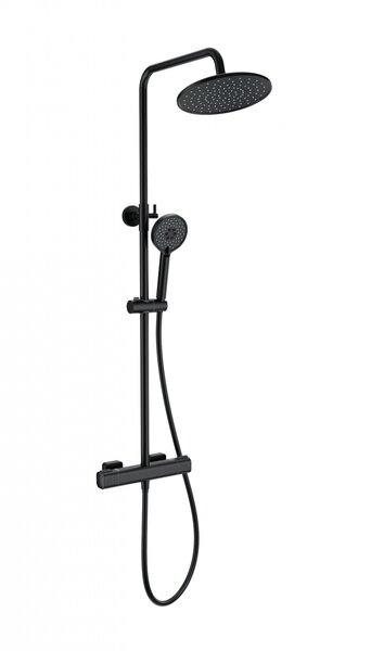 Душевая система с термостатом WONZON & WOGHAND STAY 1, Черный матовый (WW-B3051-A-MB)