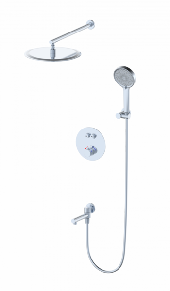 Душевая система с термостатом встраиваемая WONZON & WOGHAND, Хром (WW-88929010-CR)