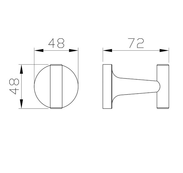 Крючок для ванной WONZON & WOGHAND SIMPLE, Хром (WW-6515)