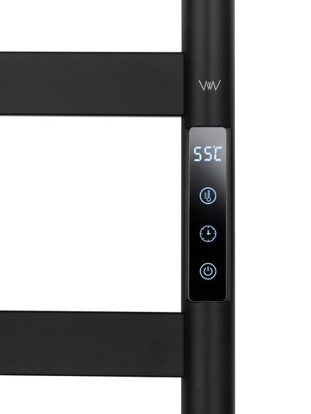 Полотенцесушитель электрический WONZON & WOGHAND ESSEN, Черный матовый (WW-A405-MB)
