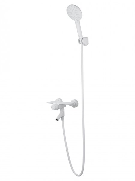 Смеситель для ванны с душем WONZON & WOGHAND CLICK, Белый матовый (WW-FE05L221-MW)