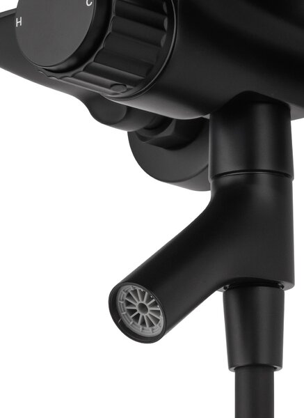Смеситель для ванны с душем WONZON & WOGHAND CLICK, Черный матовый (WW-FE05L221-MB)